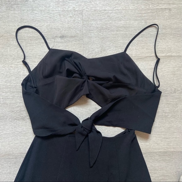 Revolve NBD Tie Me Down Black Midi Dress - Picture 10 of 15